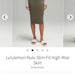 lululemon athletica Pencil Skirt in Olive Green